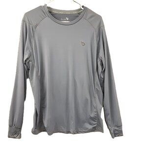 Baleaf Men's Shirt Long Sleeve Size MED, Thumb Hole, Athletic, Running, Blue